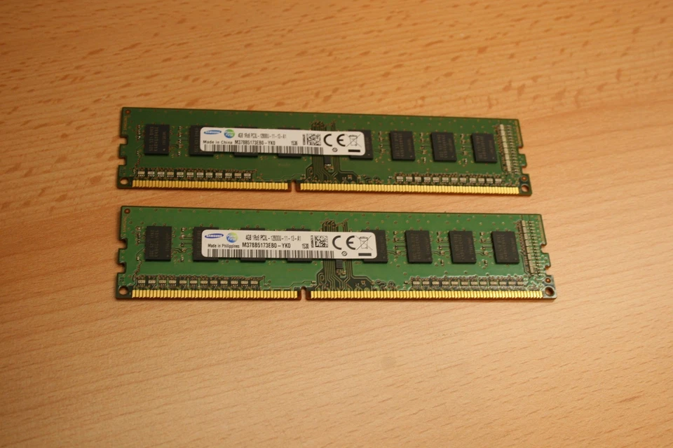 2x DDR3L DIMM RAM Desktop Arbeitsspeicher / Gebraucht - Bild 2 von 3