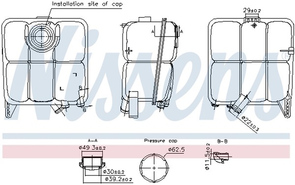 AusgleichsbehäLter KüHlmittel ** First FIT ** Nissens 996346 1,2 Liter FüR Ford-image