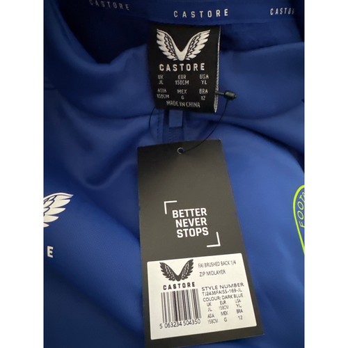 NWT Castore Intersport Elverys FAI Football Camp blue long sleeve 1/4 zip Large - Picture 8 of 18