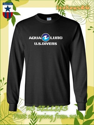 New Aqua Lung US Divers Logo Men's Long Sleeve T-Shirt American T-Shirt