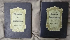 TWO VERY RARE  EMBALMING Books-Eckels Pocket Library! TWO VOLUMES! LOOK