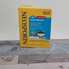 Neosporin First Aid Antibiotic Pain Relief Cream 0.5 oz For Kids 2+ New