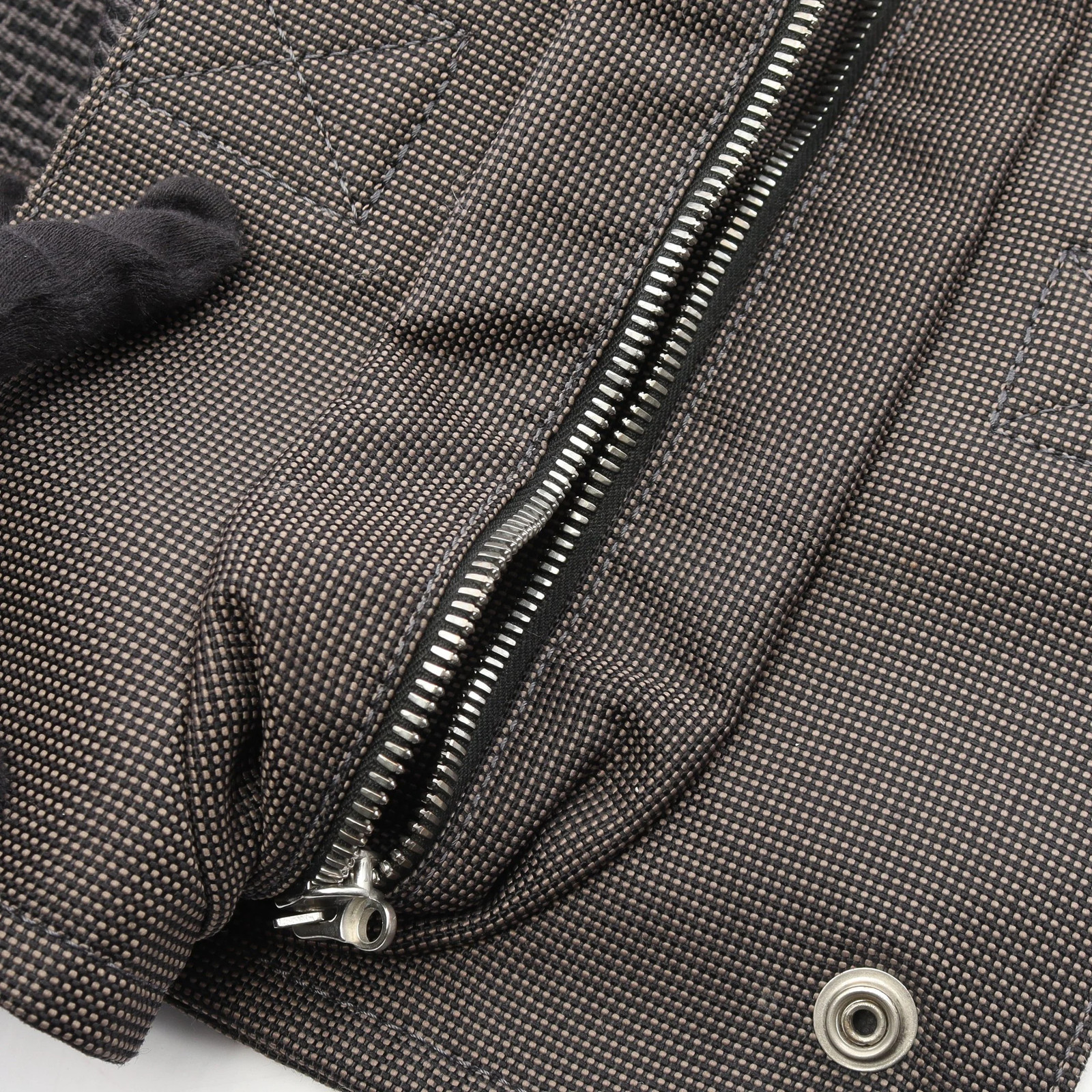 HERMES Herline MM Handbag Tote Bag Nylon Canvas Dark Gray Silver Hardware — image 10
