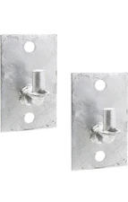 Plum Fittings Chain Link Fence Wall Mount Gate Hinges| 5/8" Pintle | (Pack of 2)