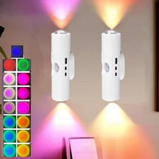 2/4/6x Smart RGB Magnetic Motion Sensor Rechargeable Wall Gradient Night Lamp