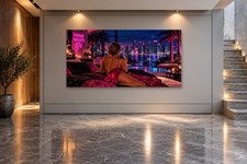 XXL Miami Nights Wandbild Neon Skyline Poster...