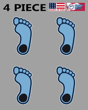4PC North Carolina Tar Heels Waterless Peel  Stick Temporary Tattoos Foot
