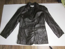 Preston & York Jacket Brown Women Sz PS Lamb Skin Leather Soft Luxury Pockets