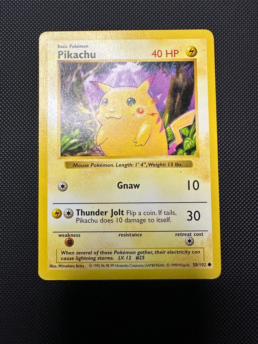 Pikachu Pokémon TCG Shadowless Individual Collectible Card Game