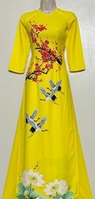 Ao Dai Lua Bao Anh Vietnamese Dress With Pant - Size : Small