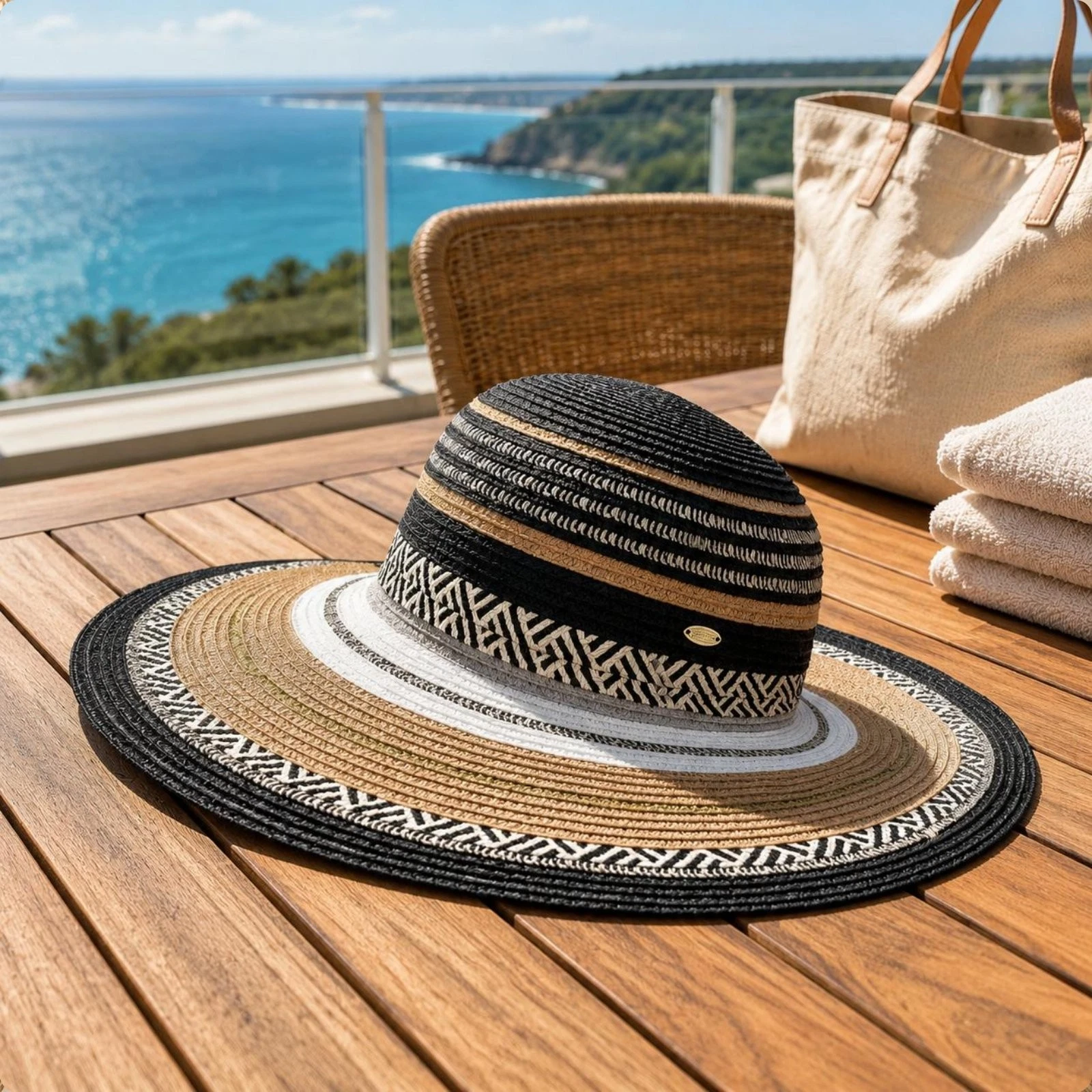 Wide Edge Woven Sun Hat Breathable Straw Sun Hat Travel Suitable for Outdoor