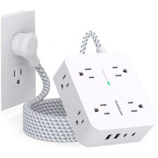 Surge Protector Power Strip - 8 Outlets with 4 USB 2 USB C Charging Ports,