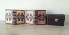 1860s MINIATURE BOXED SET OF THE BOOK OF PRAYER, PROPER LESSONS, NEW TEST" BIBLE