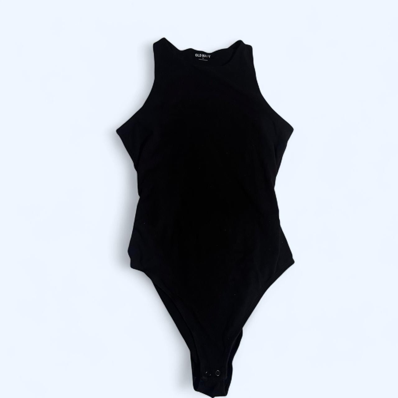 Old Navy Black One Piece Women's Bodysuit Sleeveless Solid Opaque Size M Regular