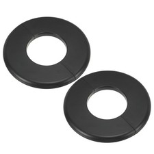 2Pcs Wall Split Flange Escutcheon Plate for 51mm/2" Diameter Pipe Black