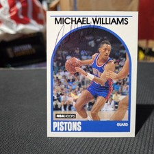 Autographed Signed Michael Williams 1989-90 NBA Hoops Rookie Card #224. rookie card picture