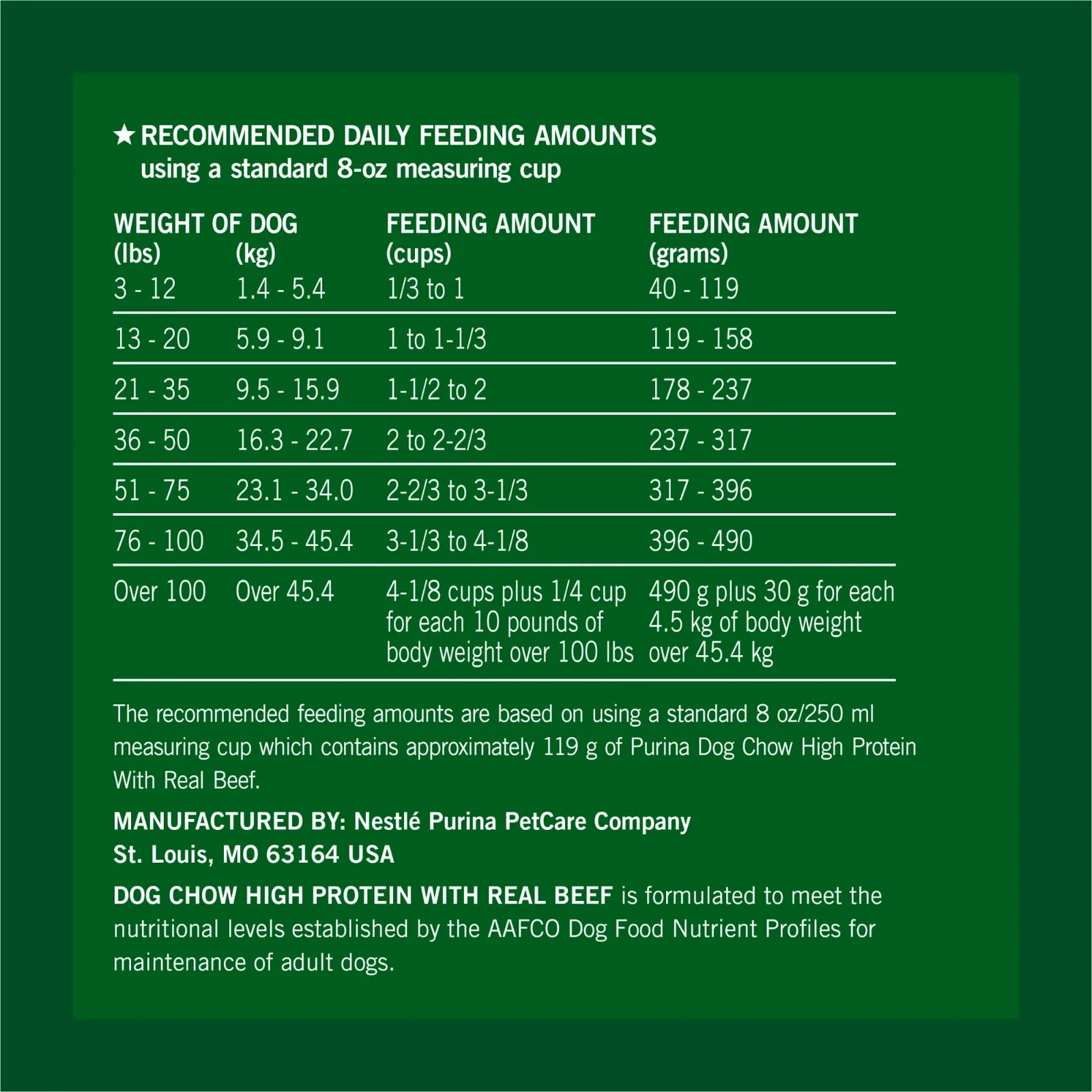 Purina Dog Chow High Protein Dog Food Dry Recipe with Real Beef, 44 lb Bag