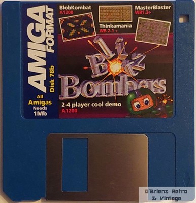Amiga Format Cover Disk No. 78B Blitz Bombers BlobKombat Thinkamania