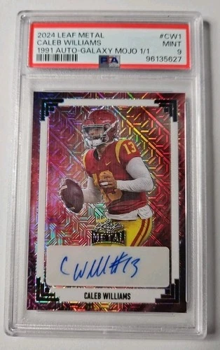 2024 RC ROOKIE AUTO 1/1 CALEB WILLIAMS GALAXY MOJO PSA 9 MINT CHICAGO BEARS 💰📈