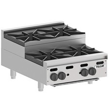 Vulcan Natural Gas 24" 4 Burner Step Up Countertop Range - 120,000 BTU