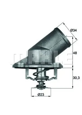 Mahle Original Termostato, Refrigerante Ti 224 92 - Immagine 3
