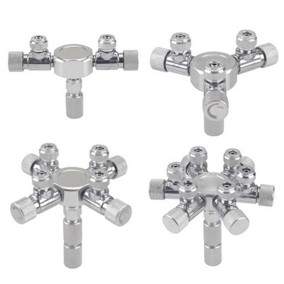 Aluminum Alloy Aquarium Multiway CO2 Distributor Splitter Needle for Valve Regul
