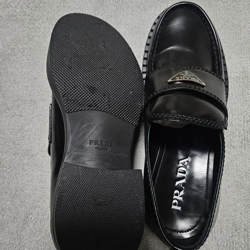 Prada Chocolate Brushed Leather Loafers (8.5,275cm) thumbnail 3