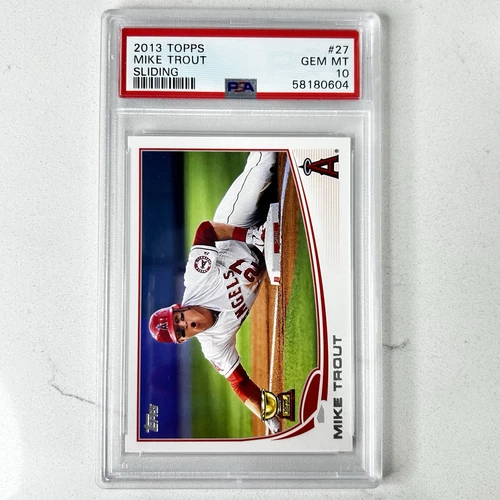 2013 Topps Mike Trout Sliding #27 PSA 10 Gem Mint
