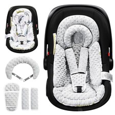 Infant Car Seat Insert with Removable Cushion, Reversible Head  Body Support