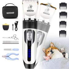 Dog Clippers Grooming Kit and Paw Trimmer,Cordless,Low Noise, Quiet,Rechargea...
