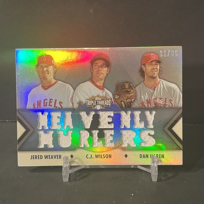 2012 Triple Threads Jered Weaver CJ Wilson Dan Haren Game Used Jersey #31/36