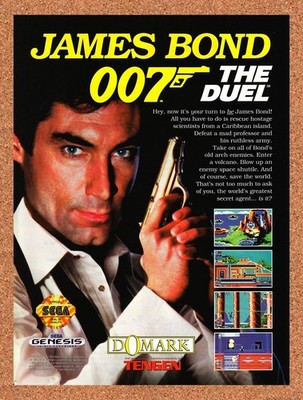 1993 James Bond 007 The Duel Genesis Original Advertisement / Retro Promo v1