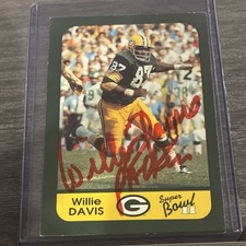 Champion Cards 1991 Super Bowl II Willie Davis Packers #36 Autographed