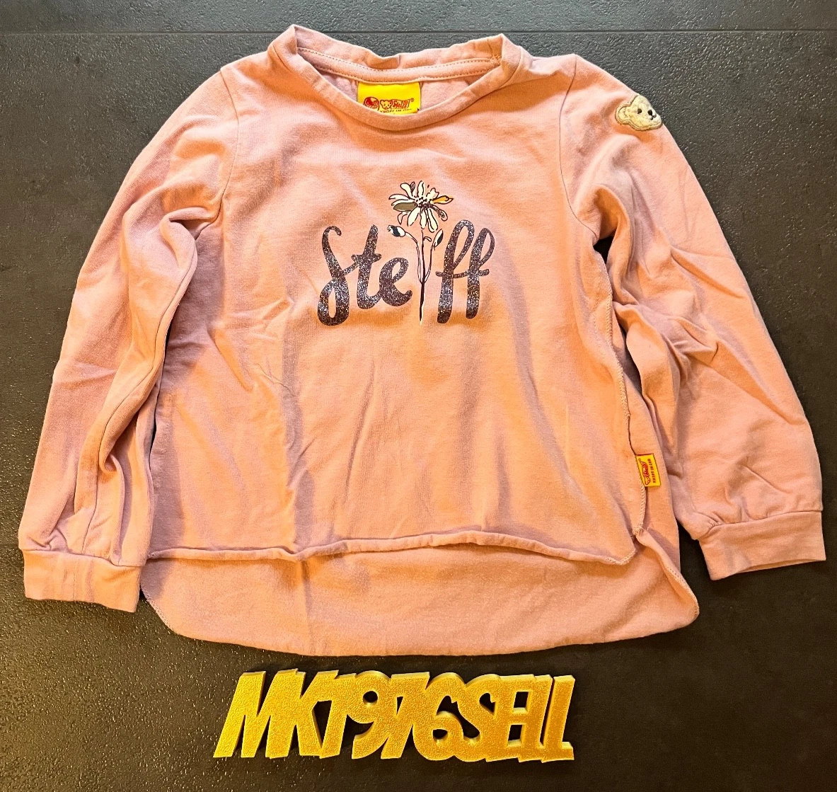 Steiff Mädchen Sweatshirt – Mit Teddybär-Motiv, Langarm, Aus Weichem Material