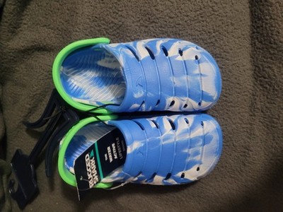 Rugged Shark Clog Water Shoes Blue/Green Kids