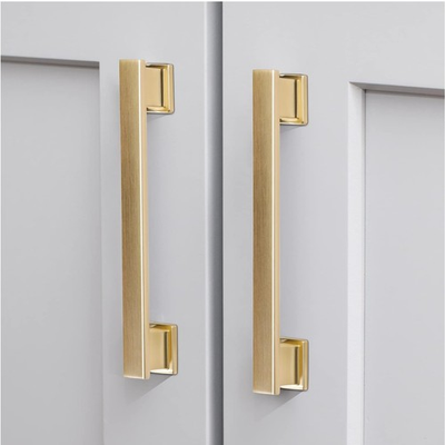 #ad 20 Pack Square Brushed Gold Cabinet Pulls 5 Inch128mm Hole Centers Gold Cabi... $124.50