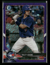 2018  Bowman Chrome #BCP241 Riley Adams Purple Shimmer Refractor /655