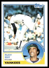 Rudy May 1983 Topps #408 New York Yankees MLB READ FREE SHIPPING AutographDen
