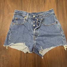 Levi's 501 Cutoffs Women's Button Fly Cut Summer essential Twee Boho Daisy Dukes