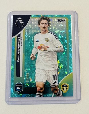 Topps Premier League 2026 Brenden Aaronson Aqua Sparkle /499 Leeds United