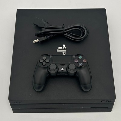 Sony PlayStation 4 PS4 Pro 1TB Black CUH-7115B Tested w/ Controller & Power Cord