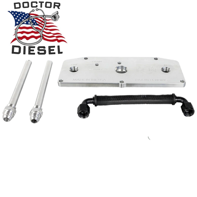 #ad Motorsport 2017 2025 Ford 6.7L PowerStroke Diesel Lower Fuel Filter Bypass Kit $244.99