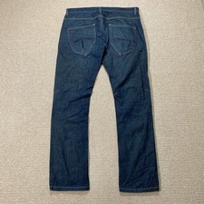 Y2K Jeans Mens 38x34 Tall Indigo Blue 2000s Denim Grunge USA
