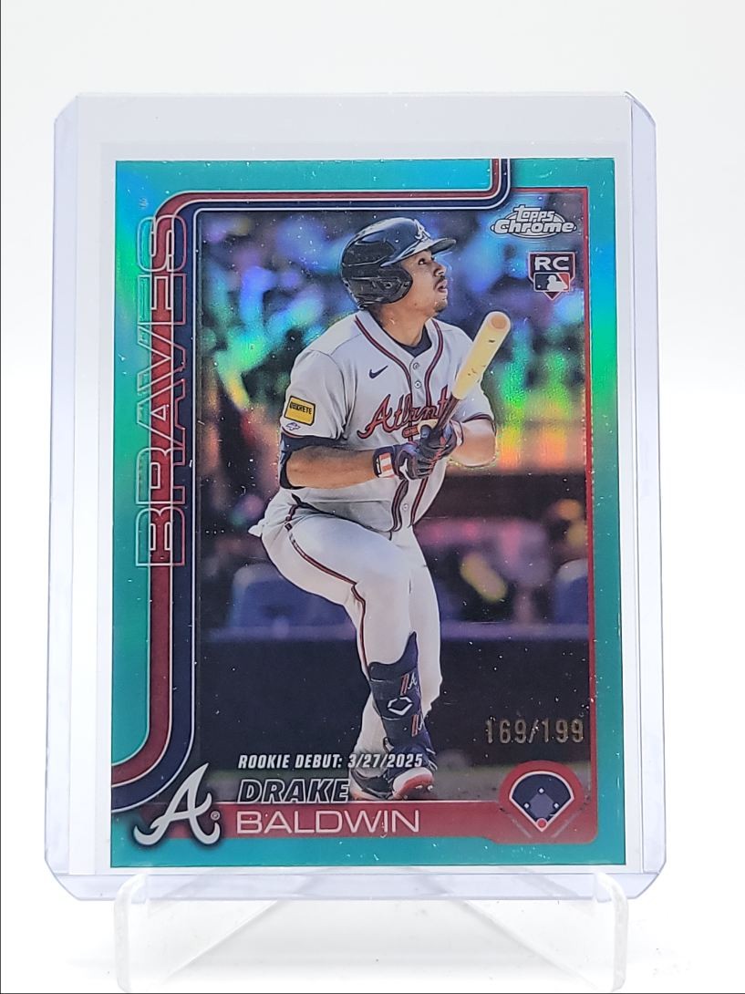 DRAKE BALDWIN 2025 TOPPS CHROME UPDATE ROOKIE DEBUT AQUA RC /199 Q3967