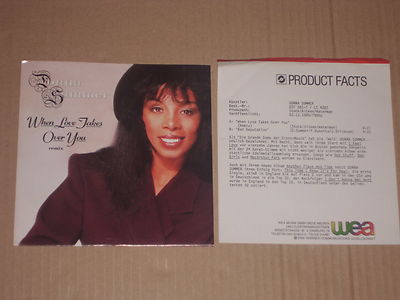 DONNA SUMMER -When Love Takes Over You- 7'' mit Product Facts Promo-Flyer