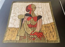 PICASSO MULTI COLOR CUBISM ART SCARF 33.5" x 34.5"