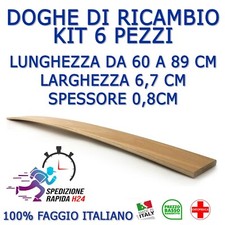 KIT 6 DOGHE DI RICAMBIO PER RETI LETTO IN LEGNO TUTTE LE MISURE-LARGHEZZA 6.7 cm