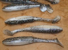 5" Swim Minnow Magic Shad Paddle Tail Swimbait Trailer for A Rig 50 pack Bulk