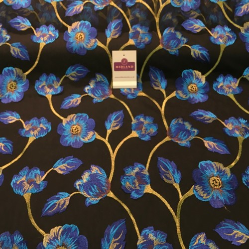 £14.99 Floral Tulle Net Embroidered Wedding Dress fabric 142 cm Wide MJ1133 - Picture 25 of 49