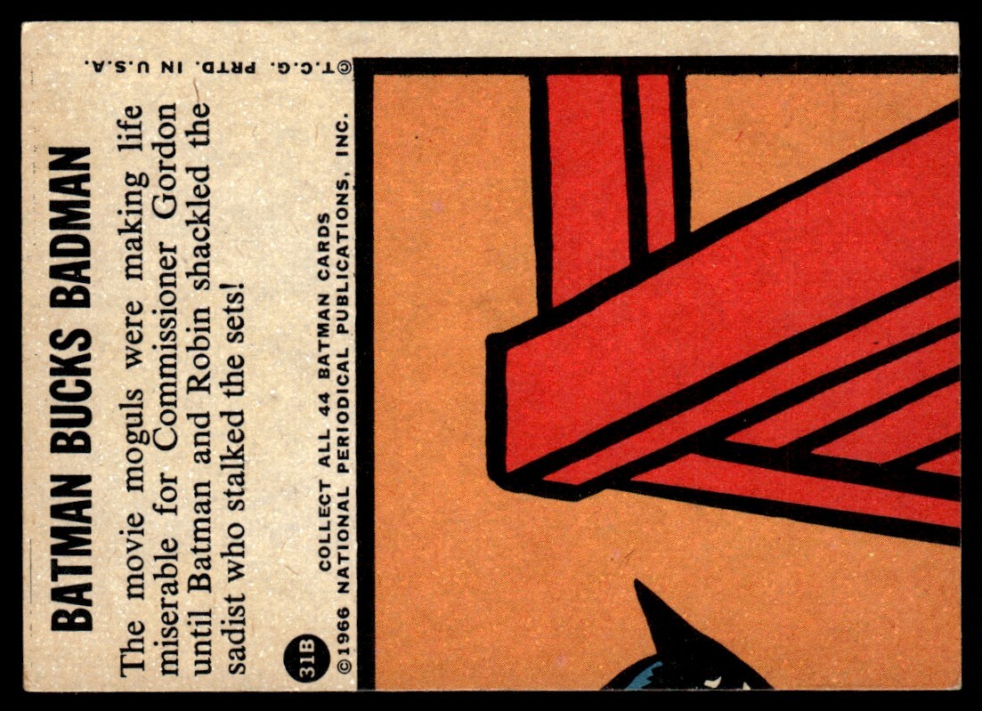 1966 Topps Batman Blue Bat Batman Bucks Badman #31B | eBay